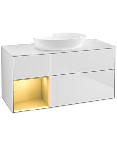 Villeroy und Boch Finion Villeroy und Boch Finion FA61HFMT 120cm, cover plate white matt, shelves gold matt lacquer, white matt lacquer
