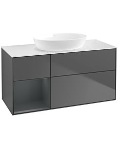 Villeroy und Boch Finion Villeroy und Boch Finion FA61HGGK 120cm, cover plate white matt, shelves midnight matt lacquer, anthracite matt