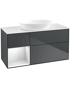 Villeroy und Boch Finion Villeroy und Boch Finion FA61MTHG 120cm, cover plate white matt, shelves white matt lacquer, midnight Blue Matt Lacquer