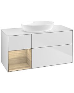 Villeroy und Boch Finion Villeroy und Boch Finion FA61PCMT 120cm, cover plate white matt, shelves Oak Veneer , white matt lacquer