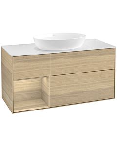 Villeroy und Boch Finion Villeroy und Boch Finion FA61PCPC 120cm, cover plate white matt, shelves Oak Veneer , Oak Veneer