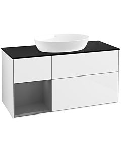 Villeroy und Boch Finion Villeroy und Boch Finion FA62GKGF 120cm, cover plate black matt, shelves anthracite matt lacquer, glossy white lacquer