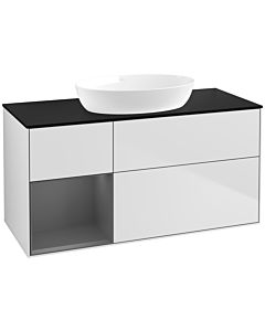 Villeroy und Boch Finion Villeroy und Boch Finion FA62GKMT 120cm, cover plate black matt, shelves anthracite matt lacquer, white matt lacquer