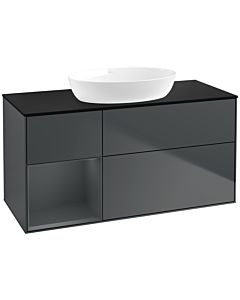 Villeroy und Boch Finion Villeroy und Boch Finion FA62HGHG 120cm, cover plate black matt, shelves Midnight matt lacquer, Midnight Blue Matt Lacquer