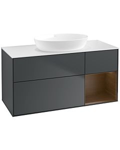 Villeroy und Boch Finion Villeroy und Boch Finion FA71GNHG 120cm, cover plate white matt, shelves Walnut Veneer , midnight Blue Matt Lacquer