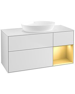 Villeroy und Boch Finion Villeroy und Boch Finion FA71HFMT 120cm, cover plate white matt, shelves gold matt lacquer, white matt lacquer