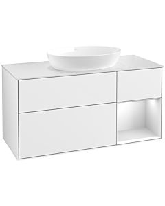 Villeroy und Boch Finion Villeroy und Boch Finion FA71MTGF 120cm, cover plate white matt, shelves white matt lacquer, glossy white lacquer
