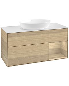 Villeroy und Boch Finion Villeroy und Boch Finion FA71PCPC 120cm, cover plate white matt, shelves Oak Veneer , Oak Veneer