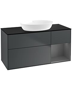 Villeroy und Boch Finion Villeroy und Boch Finion FA72GKHG 120cm, cover plate black matt, shelves anthracite matt lacquer, midnight Blue Matt Lacquer