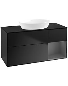 Villeroy und Boch Finion Villeroy und Boch Finion FA72GKPD 120cm, cover plate black matt, shelves anthracite matt lacquer, black matt lacquer