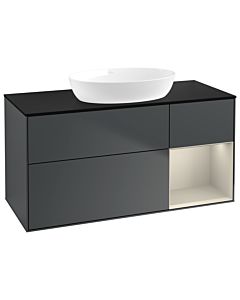 Villeroy und Boch Finion Villeroy und Boch Finion FA72HHHG 120cm, cover plate black matt, shelves sand matt lacquer, midnight Blue Matt Lacquer