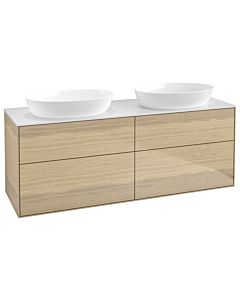 Villeroy und Boch Finion FA8100PC 160x60.3cm, plaque de recouvrement blanc mat, Oak Veneer