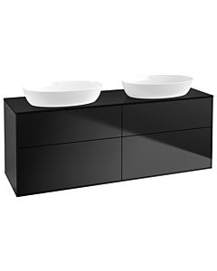 Villeroy und Boch Finion Villeroy und Boch FA8200PD 160x60.3cm, plaque de recouvrement noir mat, laqué noir mat