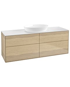 Villeroy und Boch Finion FA9100PC 160x60.3cm, plaque de recouvrement blanc mat, Oak Veneer