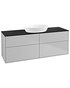 Villeroy und Boch Finion Waschtischunterschrank FA9200GJ 160x60,3cm, Abdeckplatte black matt, Light grey matt