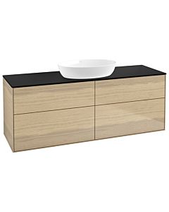 Villeroy und Boch Finion FA9200PC 160x60.3cm, plaque de recouvrement noir mat, Oak Veneer