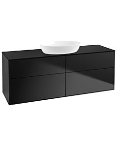 Villeroy und Boch Finion Villeroy und Boch FA9200PD 160x60.3cm, plaque de recouvrement noir mat, laqué noir mat