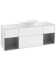 Villeroy und Boch Finion Villeroy und Boch Finion FD01GKGF 120cm, cover plate white matt, shelves anthracite matt lacquer, glossy white lacquer