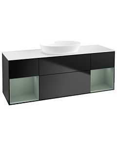 Villeroy und Boch Finion Villeroy und Boch Finion FD01GMPD 120cm, cover plate white matt, shelves olive matt lacquer, black matt lacquer