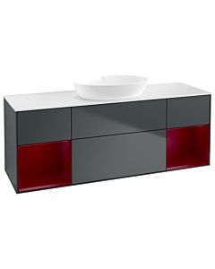 Villeroy und Boch Finion Villeroy und Boch Finion FD01HBHG 120cm, cover plate white matt, shelves Peony matt lacquer, midnight Blue Matt Lacquer