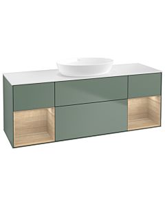 Villeroy und Boch Finion Villeroy und Boch Finion FD01PCGM 120cm, cover plate white matt, shelves Oak Veneer , Olive Matt Lacquer