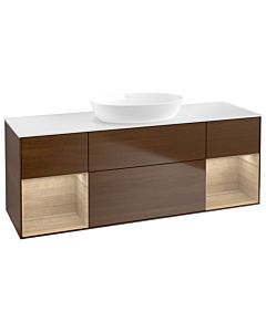 Villeroy und Boch Finion Villeroy und Boch Finion FD01PCGN 120cm, cover plate white matt, shelves Oak Veneer , Oak Veneer veneer