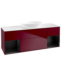 Villeroy und Boch Finion Villeroy und Boch Finion FD01PDHB 120cm, cover plate white matt, shelves black matt lacquer, Peony Matt