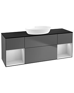 Villeroy und Boch Finion Villeroy und Boch Finion FD02GJGK 120cm, cover plate black matt, shelves light gray matt lacquer, anthracite matt