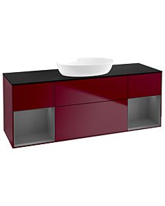 Villeroy und Boch Finion Villeroy und Boch Finion FD02GKHB 120cm, cover plate black matt, shelves anthracite matt lacquer, Peony Matt