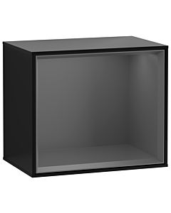 Villeroy und Boch Finion Regalmodul FD10GKPH 41,8x35,6x27cm, Regal Antracite Matt, Glossy Black Lacquer