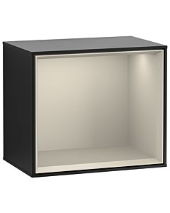Villeroy und Boch Finion Regalmodul FD10HHPD 41,8x35,6x27cm, Regal Sand Matt, Black matt lacquer