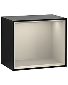 Villeroy und Boch Finion Regalmodul FD10HHPH 41,8x35,6x27cm, Regal Sand Matt, Glossy Black Lacquer