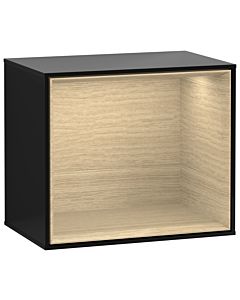 Villeroy und Boch Finion Regalmodul FD10PCPH 41,8x35,6x27cm, Regal Oak Veneer, Glossy Black Lacquer
