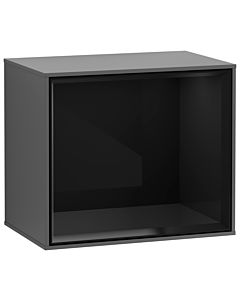 Villeroy und Boch Finion Regalmodul FD10PHGK 41,8x35,6x27cm, Regal Glossy Black, Anthracite matt