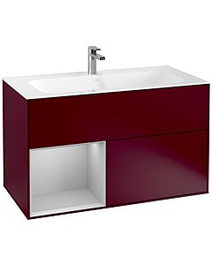 Villeroy und Boch Finion Waschtischunterschrank G030GJHB 99,6x59,1cm, Wandbeleuchtung, Regal links Light grey matt, Peony Matt