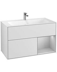 Villeroy und Boch Finion Villeroy und Boch Finion G040GJMT 99.6x59.1cm, Emotion, shelf right light gray matt, white matt lacquer