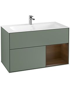 Villeroy und Boch Finion Villeroy und Boch Finion G040GNGM 99.6x59.1cm, Emotion, shelf right Walnut veneer, Olive Matt Lacquer