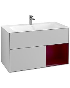 Villeroy und Boch Finion Villeroy und Boch G040HBGJ 99,6x59,1cm, Emotion, étagère à droite Peony , gris clair mat