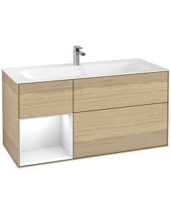 Villeroy und Boch Finion Villeroy und Boch Finion G060GFPC 119.6x59.1cm, Emotion, shelf left Glossy white lacquer, Oak Veneer