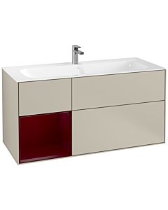 Villeroy und Boch Finion Waschtischunterschrank G060HBHH 119,6x59,1cm, Emotion, Regal links Peony, Sand Matt Lacquer