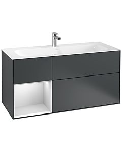 Villeroy und Boch Finion Villeroy und Boch Finion G060MTHG 119.6x59.1cm, Emotion, shelf left White matt lacquer, Midnight Blue Matt Lacquer