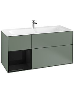 Villeroy und Boch Finion Villeroy und Boch Finion G060PHGM 119.6x59.1cm, Emotion, shelf left Glossy Black Lacquer , Olive Matt Lacquer