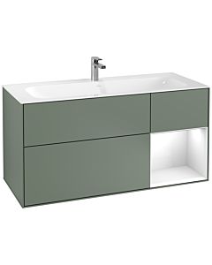 Villeroy und Boch Finion Villeroy und Boch Finion G070GFGM 119.6x59.1cm, Emotion, shelf right Glossy white lacquer, Olive Matt Lacquer