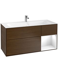 Villeroy und Boch Finion Villeroy und Boch Finion G070GFGN 119.6x59.1cm, Emotion, shelf right Glossy white lacquer, Walnut veneer