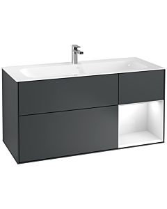 Villeroy und Boch Finion Waschtischunterschrank G070GFHG 119,6x59,1cm, Emotion, Regal rechts Glossy white lacquer, Midnight Blue Matt Lacquer