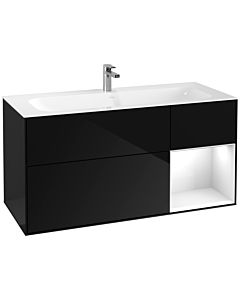 Villeroy und Boch Finion Villeroy und Boch Finion G070GFPH 119.6x59.1cm, Emotion, shelf right Glossy white lacquer, Glossy Black Lacquer