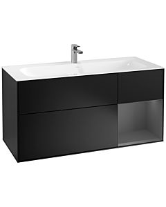 Villeroy und Boch Finion Villeroy und Boch Finion G070GKPD 119.6x59.1cm, Emotion, shelf on the right anthracite matt, black matt lacquer