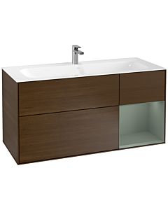 Villeroy und Boch Finion Villeroy und Boch G070GMGN 119,6x59,1cm, Emotion, étagère à droite Olive Matt Lacquer , placage noyer