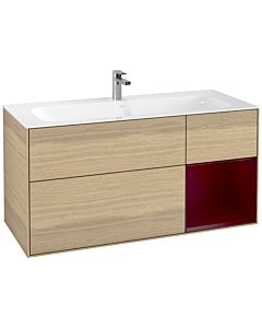 Villeroy und Boch Finion Waschtischunterschrank G070HBPC 119,6x59,1cm, Emotion, Regal rechts Peony, Oak Veneer