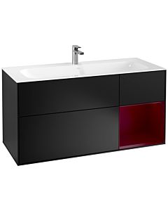 Villeroy und Boch Finion Waschtischunterschrank G070HBPD 119,6x59,1cm, Emotion, Regal rechts Peony, Black matt lacquer